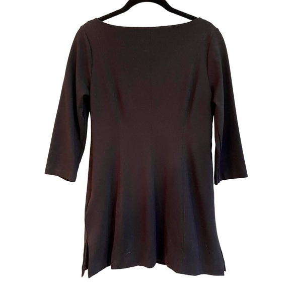 WHITE HOUSE|BLACK MARKET, BLACK FITTED, MINI DRESS. 3/4 SLEEVE. SIZE S - Picture 3 of 7